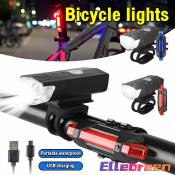 USB Rechargeable Colorful LED Bicycle Front and Tail Light