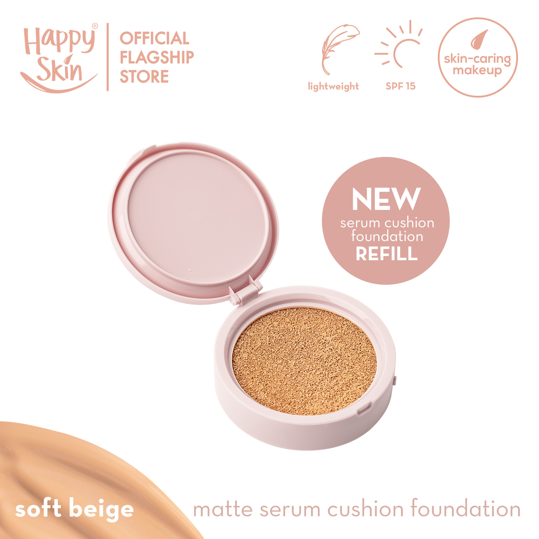Discount on Happy Skin  shoes - SKU: Happy Skin Second Skin Matte Serum Cushion Foundation SPF15 Refill