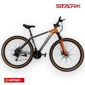 Stark Mountaineer MTB 29 Gray/Orange Mountain Bike with Lockout Fork