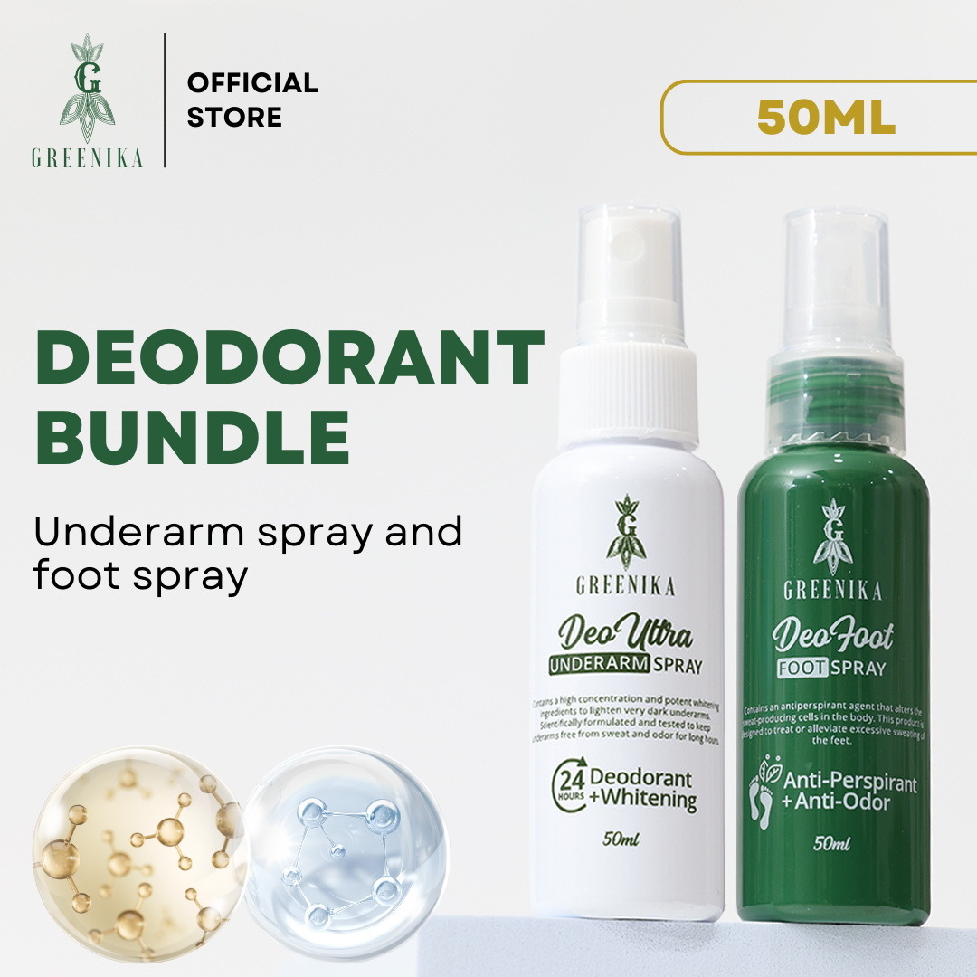 Greenika Underarm and Foot Whitening Spray Combo