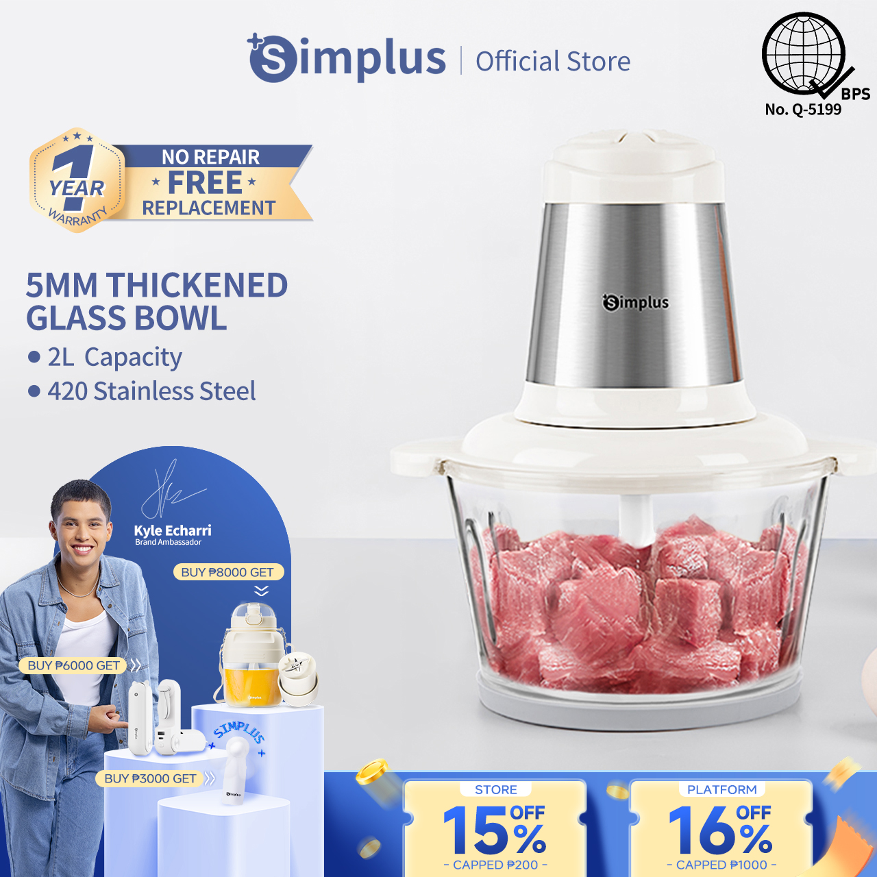 Food Grinder Meat Grinder Shopee TASIN Electric Meat Mincer