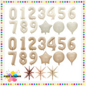 Party Kingdom 32" Cream White Caramel Theme Number Balloons