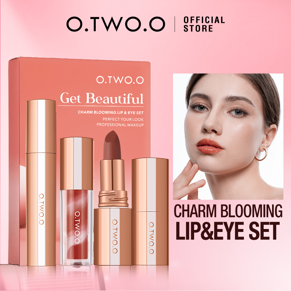 Discount on O.TWO.O  shoes - SKU: O.TWO.O 3PCS Makeup Gift Set Long-Lasting Matte Lipstick, Volumizing Mascara & Mirrored Lip Gloss Al