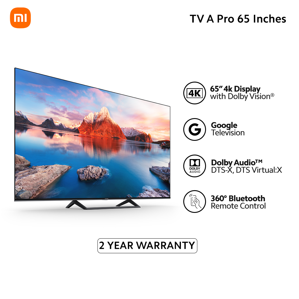 Xiaomi TV A Pro 65 inch 4K Ultra HD Dolby Vision Google TV Dolby ...