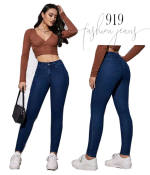 919 Jeans Mid Waist Denim Skinny Jeans for Women