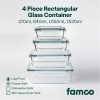 Famco Rectangular Glass Food Keeper with Vent Lid