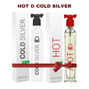 Benetton Silver and Hot Fragrance Gift Set, 100 ml each