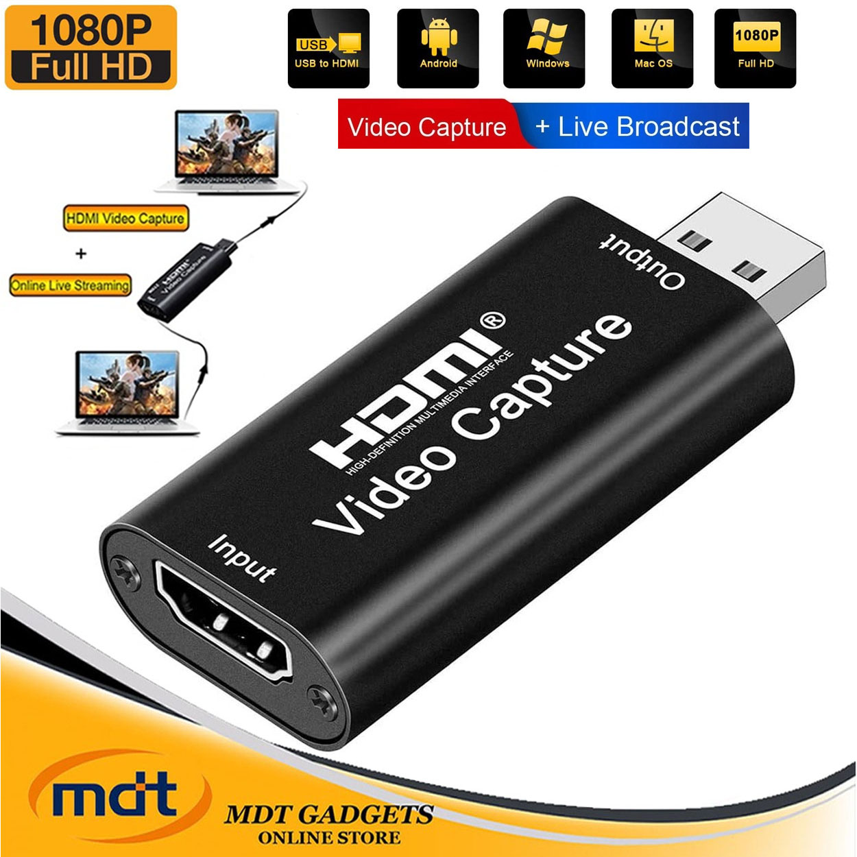 HD Video Capture Card for HDMI to USB 2.0