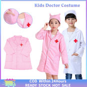 Kids Doctor Costume Role Play Costume Kids White Gown Nurse Uniform Toy