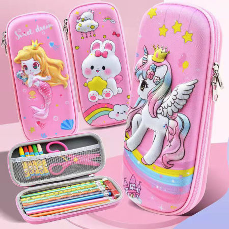 Fun 3D Cartoon Pencil Case for Kids - Large Capacity