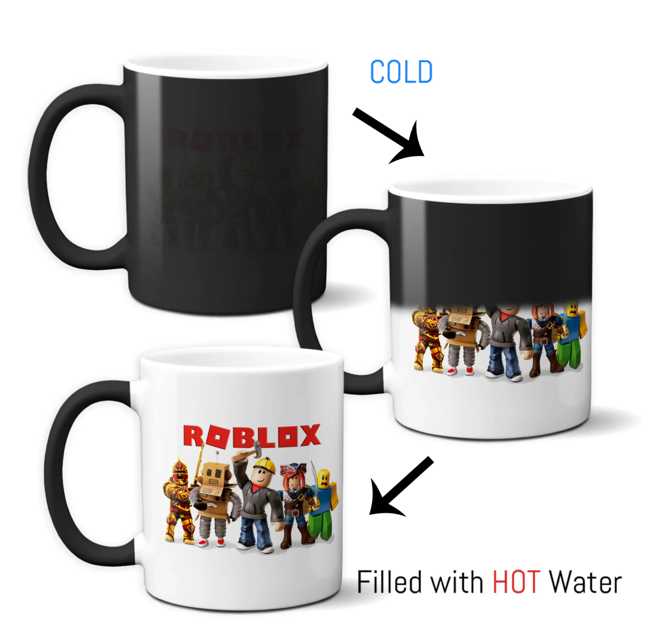 Magicmugko Heat Sensitive Color Changing Mug Coffee Magic Mug Or Plain White Mug With Roblox Games Characters Design Lazada Ph - coffee games roblox