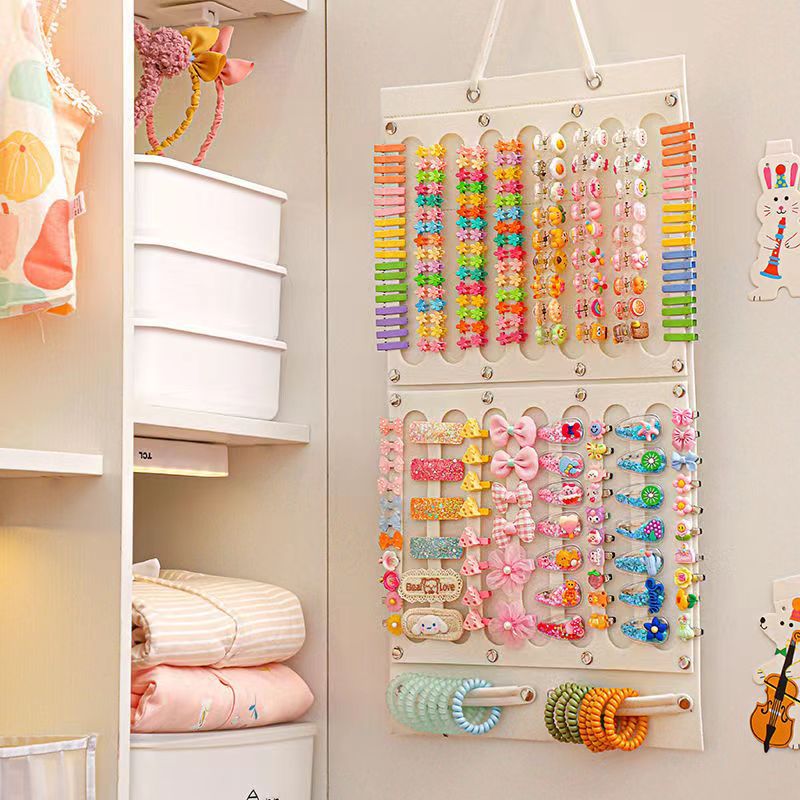 Felt Hair Accessories Organizer Hanging Bag For Kids Hanging Storage Bag  Wall Storage Bag Door Storage Bag for Barrette Hairpin Clip for Girl Women  StudentHanging StorageJewelry Bag