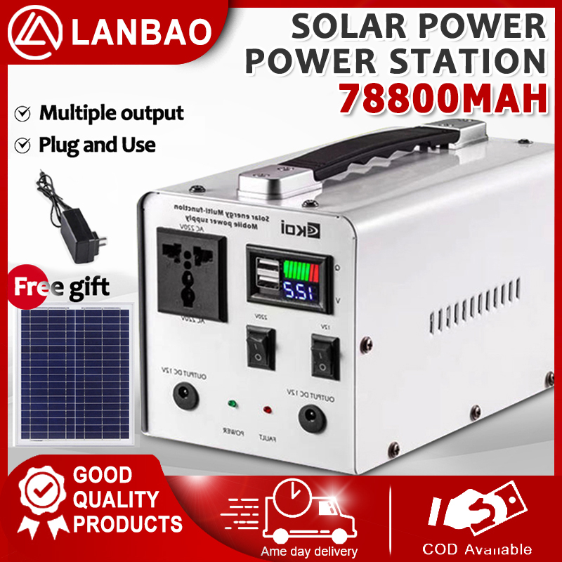 Portable 78800mAh Solar Generator for Outdoor Power Needs