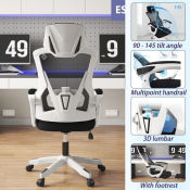 Ergonomic Gaming Chair with Footrest and Recline - Korean Design