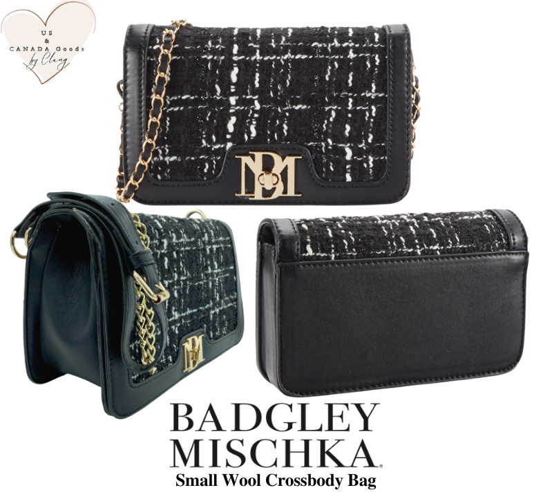 Badgley Mischka, Bags, Nwt Badgley Mischka Designer Black Vegan Leather  Crossbody Bag Purse Gold Chains
