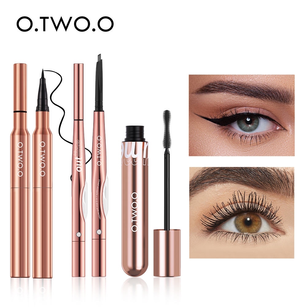 Discount on O.Two.O  shoes - SKU:  3pcs Eyes Makeup Mascara Eyeliner Eyebrow Pemcil Full Set Makeup Kit For Eyes