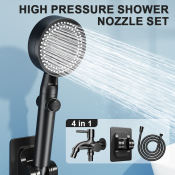 4-in-1 Shower Head Set with Faucet and Handheld Nozzle