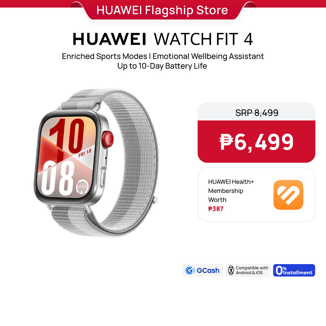 HUAWEI WATCH FIT 4 Series Smartwatch / ECG*/ Health Management / Precise Positioning / Golf & Diving* / Up to 10-Day Battery Life / Compatible to iOS & Android - Image 3
