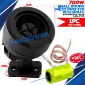 Round Piezo Tweeter Small With Stand 700W With Free Non Polar Capacitor