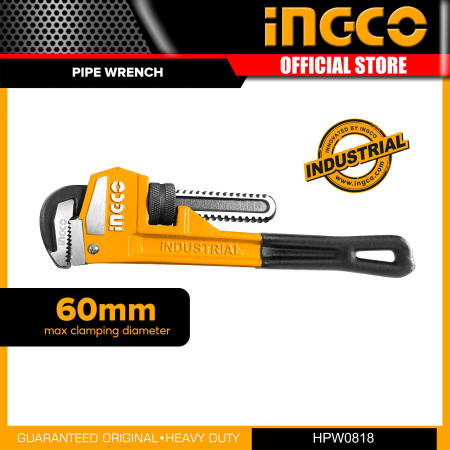 Ingco 18" Industrial Plumber Pipe Wrench - Plumbing Tool