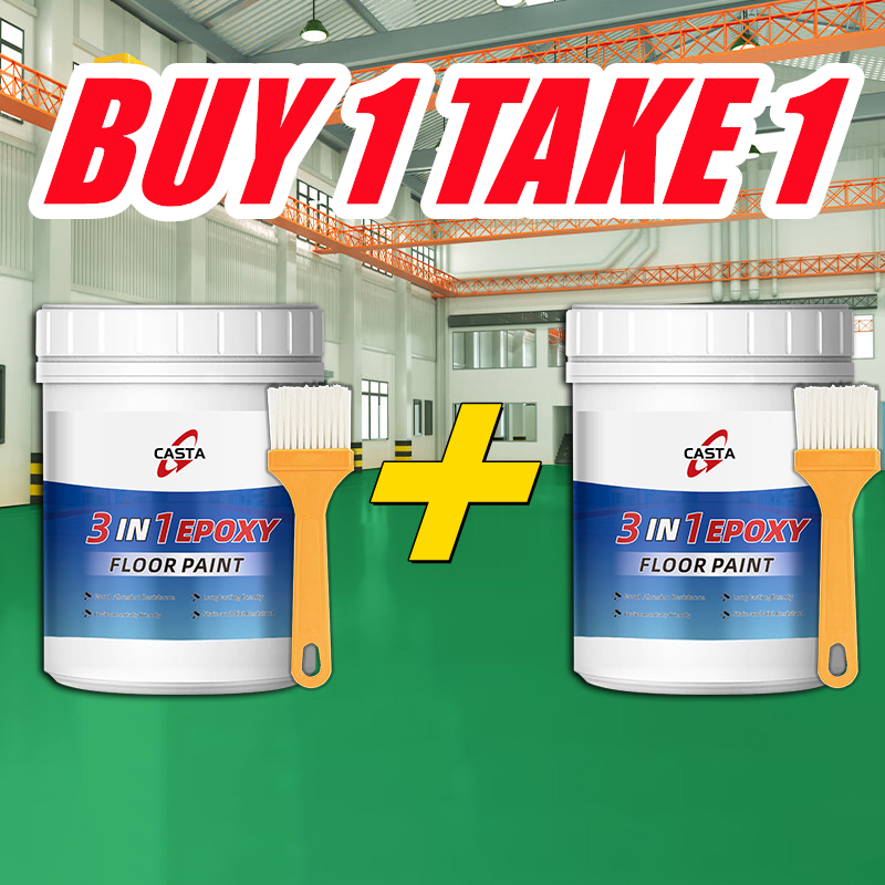 💥BUY 1 TAKE 1💥3 In 1 Water-Based Epoxy Floor Paint, Wear-Resistant Waterproof, Factory Building Cement Floor Paint, Floor Paint, Indoor And Outdoor Home Use - Image 4