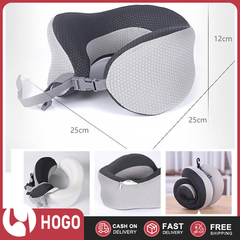 Portable U-shaped Memory Foam Neck Pillow by OEM