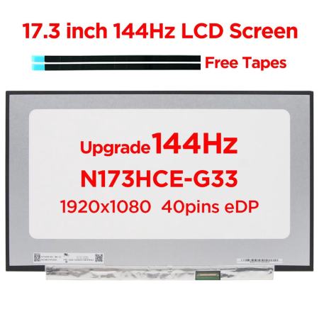 17.3" 144Hz Laptop Screen N173HCE-G33 Fit B173HAN04.4 For Lenovo Legion 5-17ITH6 5-17ACH6H 82JM 82JN 82JY 82K0 Asus FX705GM-ev113t Lcd Display