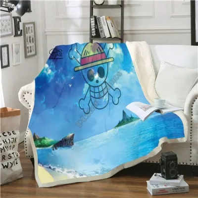 Anime a piece blanket design flannel I see printed blanket sofa warm bed throw adult blanket sherpa style-2 blanket (7)
