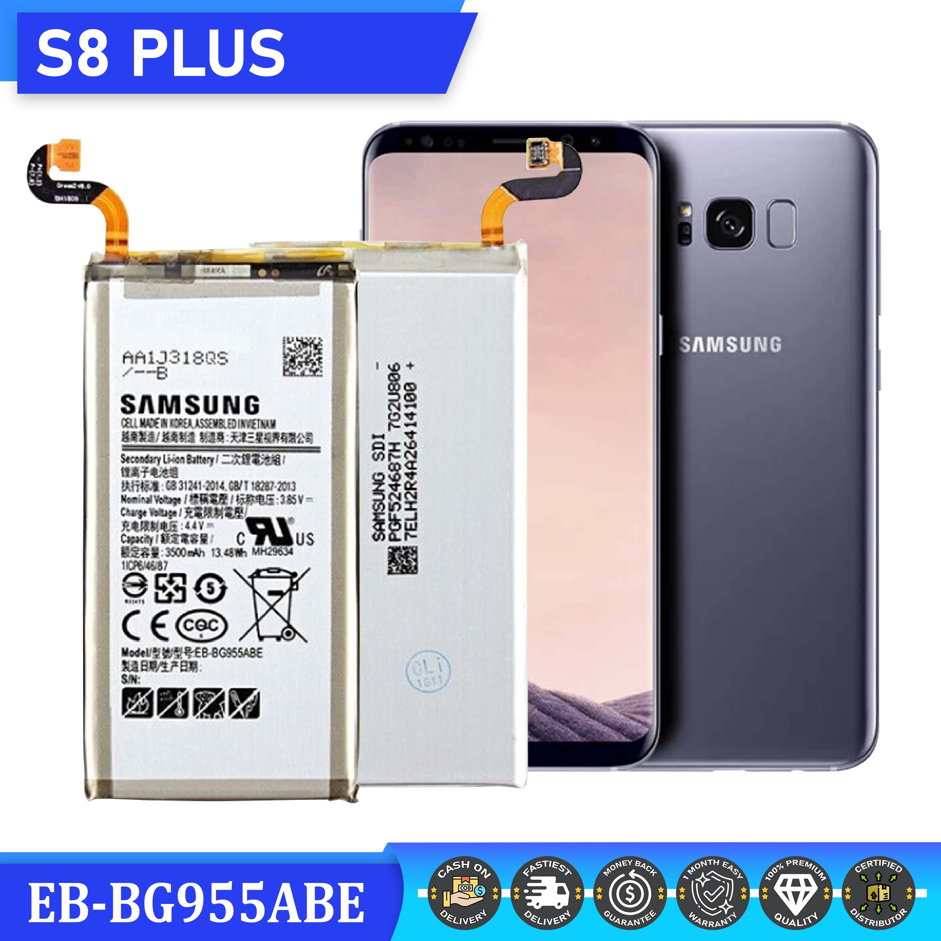 Mobile Battery Samsung Galaxy S8+ Battery Price 5000mAh Battery