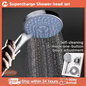 Adjustable Detachable Shower Head Set with 5 Spray Settings