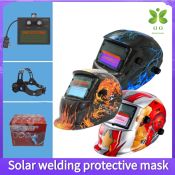 Solar Energy Dimming Welding Helmet, PE Material, Easy to Use