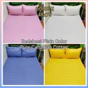 Bedsheet Double 48x75 Plain Pure Canadian Cotton
