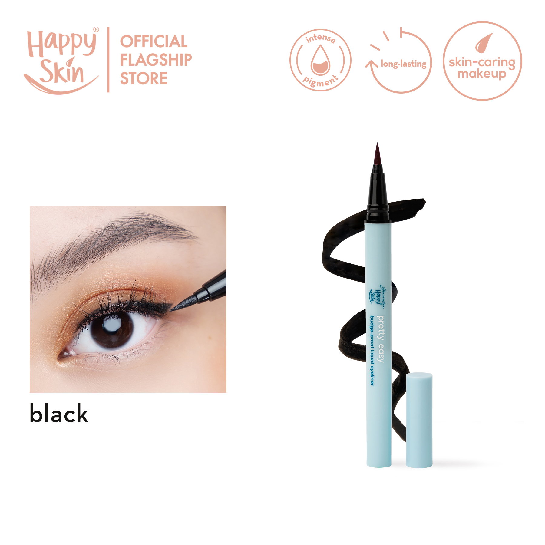 Discount on Happy Skin  shoes - SKU: Generation Happy Skin Pretty Easy Budge-Proof Liquid Eyeliner In Black