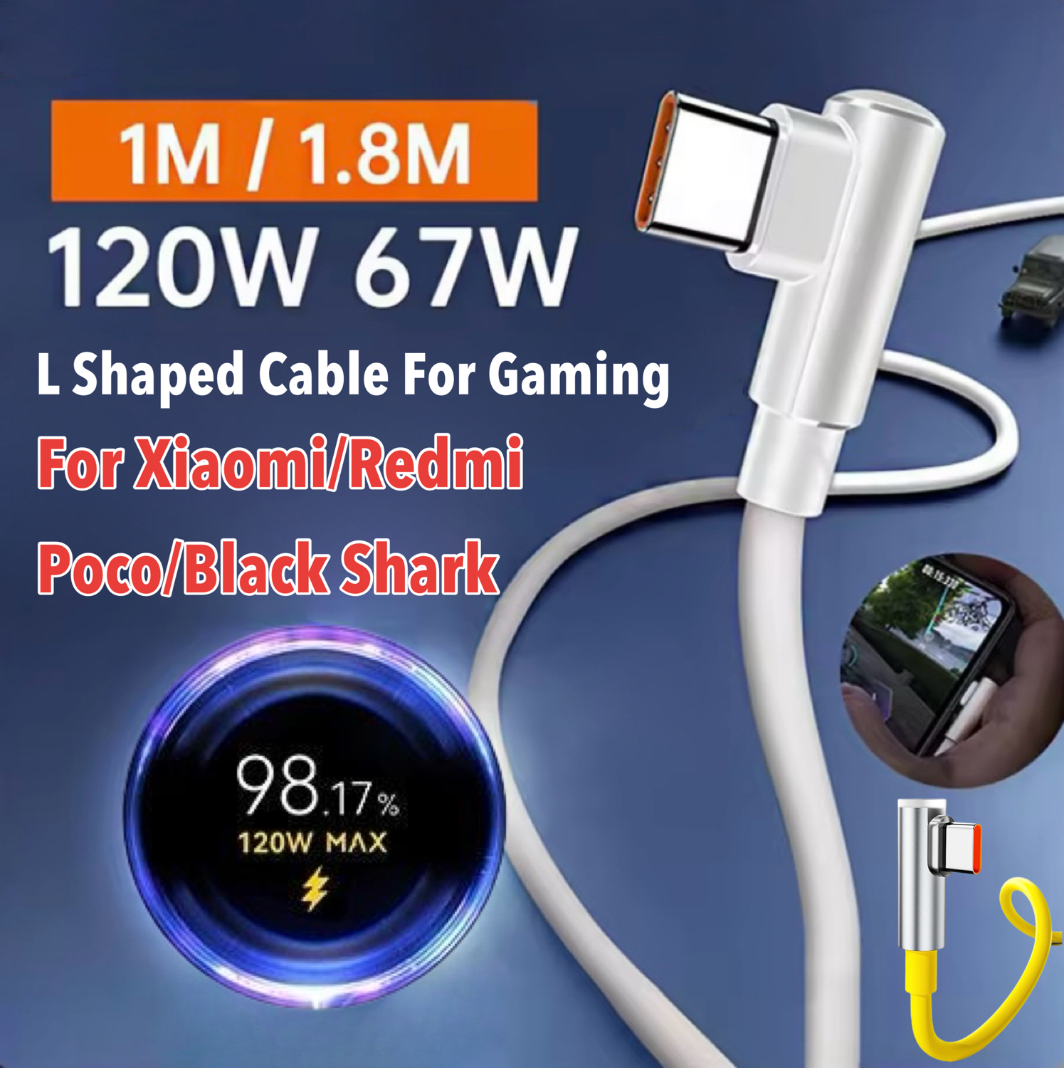  Cốt phiếu tốt cho Xiaomi 120W 67W USB Cáp sạc Turbo Type-C L hình dạng 90 độ 6A Khuỷu tay game Dây sạc cho Xiaomi 15 14T Redmi 13 13X 14C Note 14 Pro 13 Poco X6 M6 F6 X3 Pro cho máy tính bảng điện thoại máy tính xách tay Sạc nhanh 