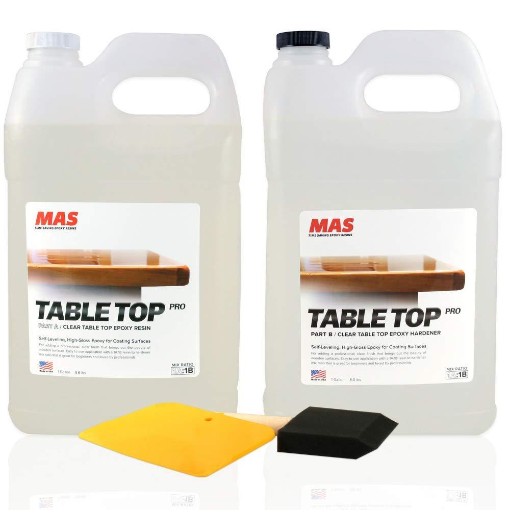Crystal Clear Epoxy Resin Two Gallon Kit Mas Tabletop Pro Epoxy