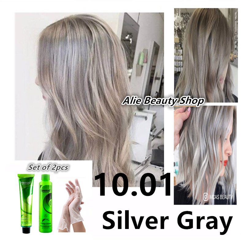 Bremod Hair Color -10.01 Silver Gray / Silver Grey with Oxidant | Lazada PH