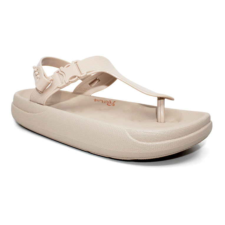 CC 26 Flat Sandal White Beige Sheepskin 593299