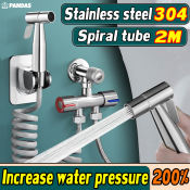 High Pressure Toilet Bidet Sprayer Set with Stainless Steel Hose