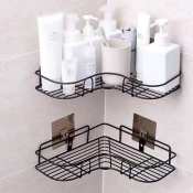 Trendy Wall-Mounted Corner Storage Rack for Bathroom & Kitchen