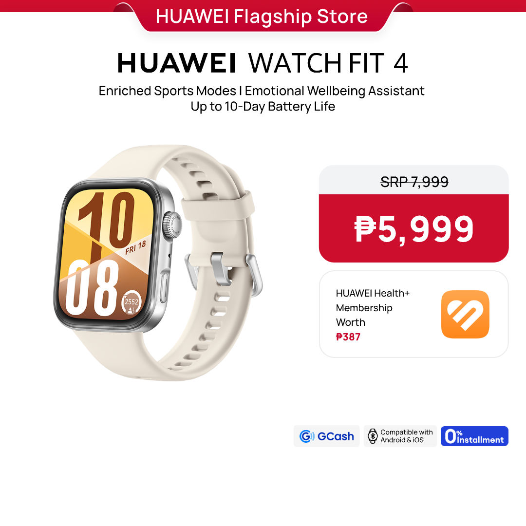 HUAWEI WATCH FIT 4 Series Smartwatch / ECG*/ Health Management / Precise Positioning / Golf & Diving* / Up to 10-Day Battery Life / Compatible to iOS & Android - Image 4