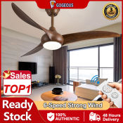 Nordic Modern Industrial Ceiling Fan with Light & Remote Control