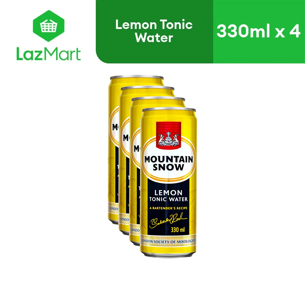 Mountain Snow Lemon Tonic Water 330ml - Pack of 4s