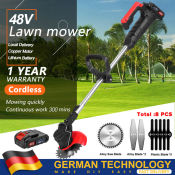 Japanese Cordless Lawn Mower Set with Rechargeable Battery