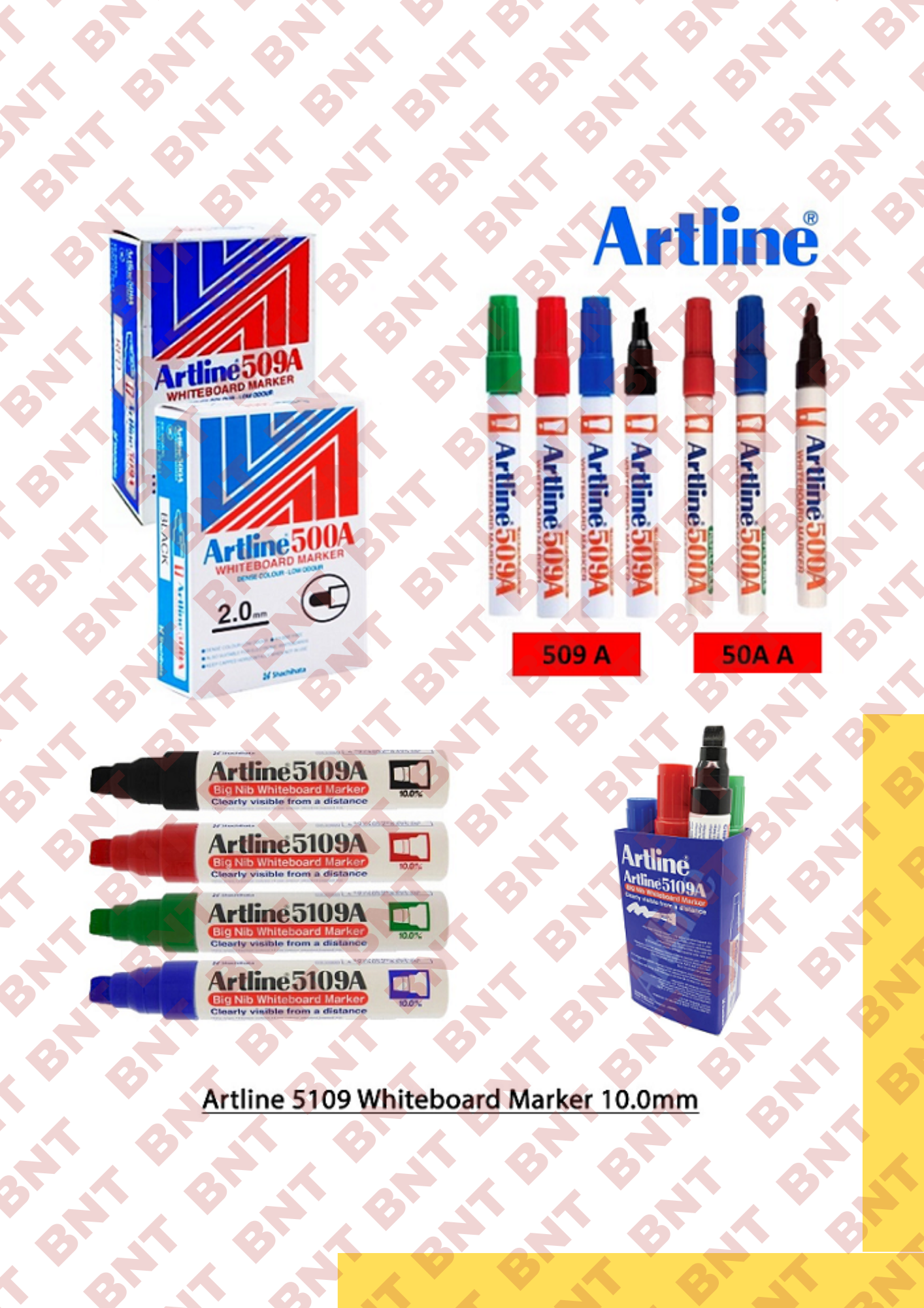 Artline 5109A Big Nib 10mm Dry Erase Extra Thick Whiteboard