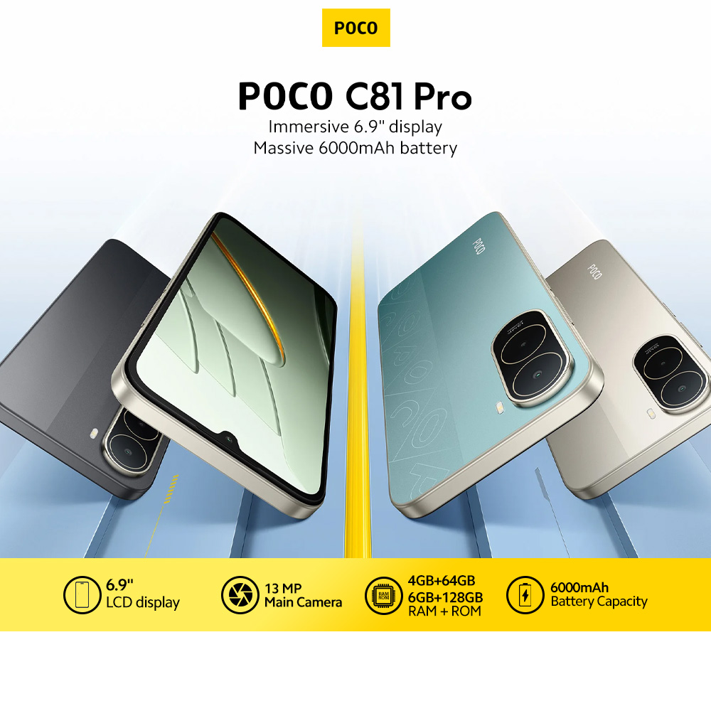POCO C81 Pro 6.9" LCD Display UNISOC T7250