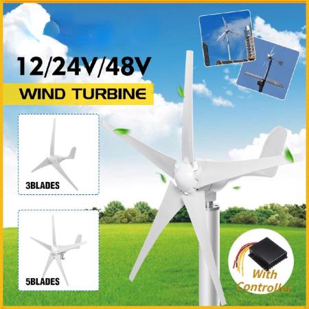 300W Wind Generator - AC12V/24V - 3 Nylon Fiber Blades