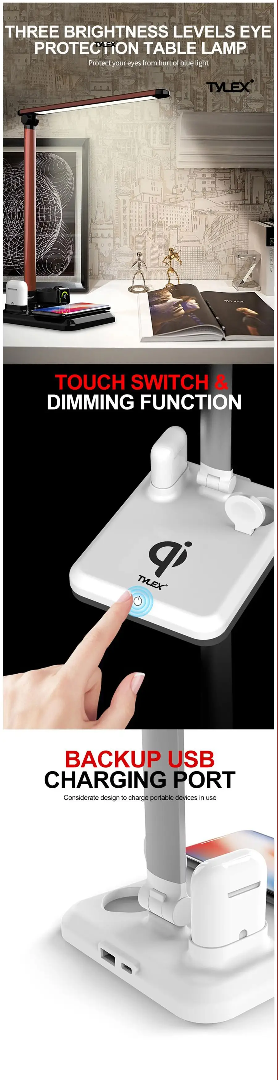 desk lamp usb charging station