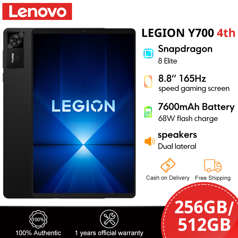 Lenovo Legion Y700 4th/2026 Chinese version Gaming Tab 3K 408PPI Snapdragon 8 Elite Gaming Tablet Dual X-axis Motor 8.8" Display 165Hz 7600mAh Snapdragon 8 Extremely Edition