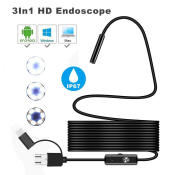 ANCEL Mini Endoscope Camera, IP68 Waterproof, USB Inspection Borescope