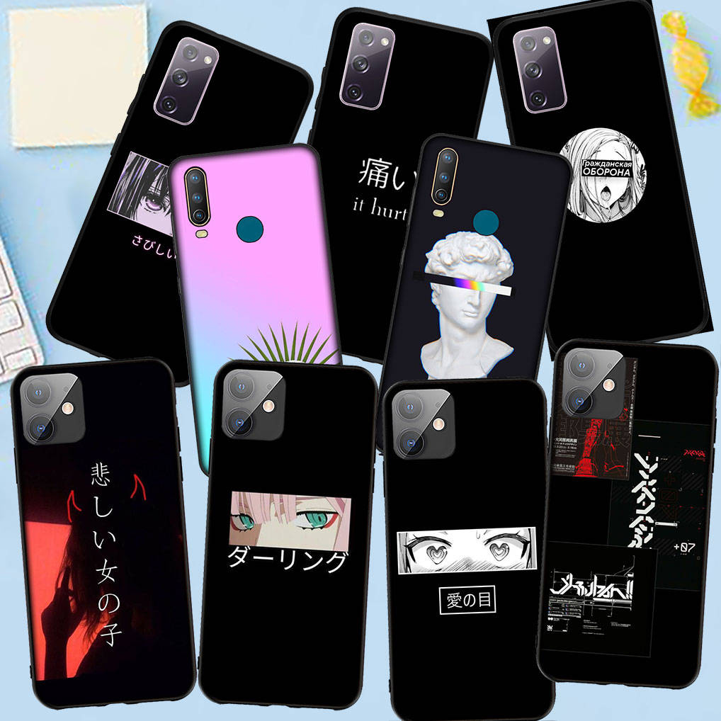 Jujutsu Kaisen Anime Comics Phone Case For Apple iPhone 14 13 12 Mini 11 XS  Pro Max X XR 8 7 6 Plus 5 SE 2020 Black Cover(DESIGN3)